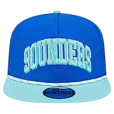 Men's New Era Blue Seattle Sounders FC Throwback Golfer Snapback Hat
