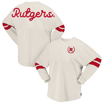 Women's Spirit Jersey Cream Rutgers Scarlet Knights Oversized T-Shirt