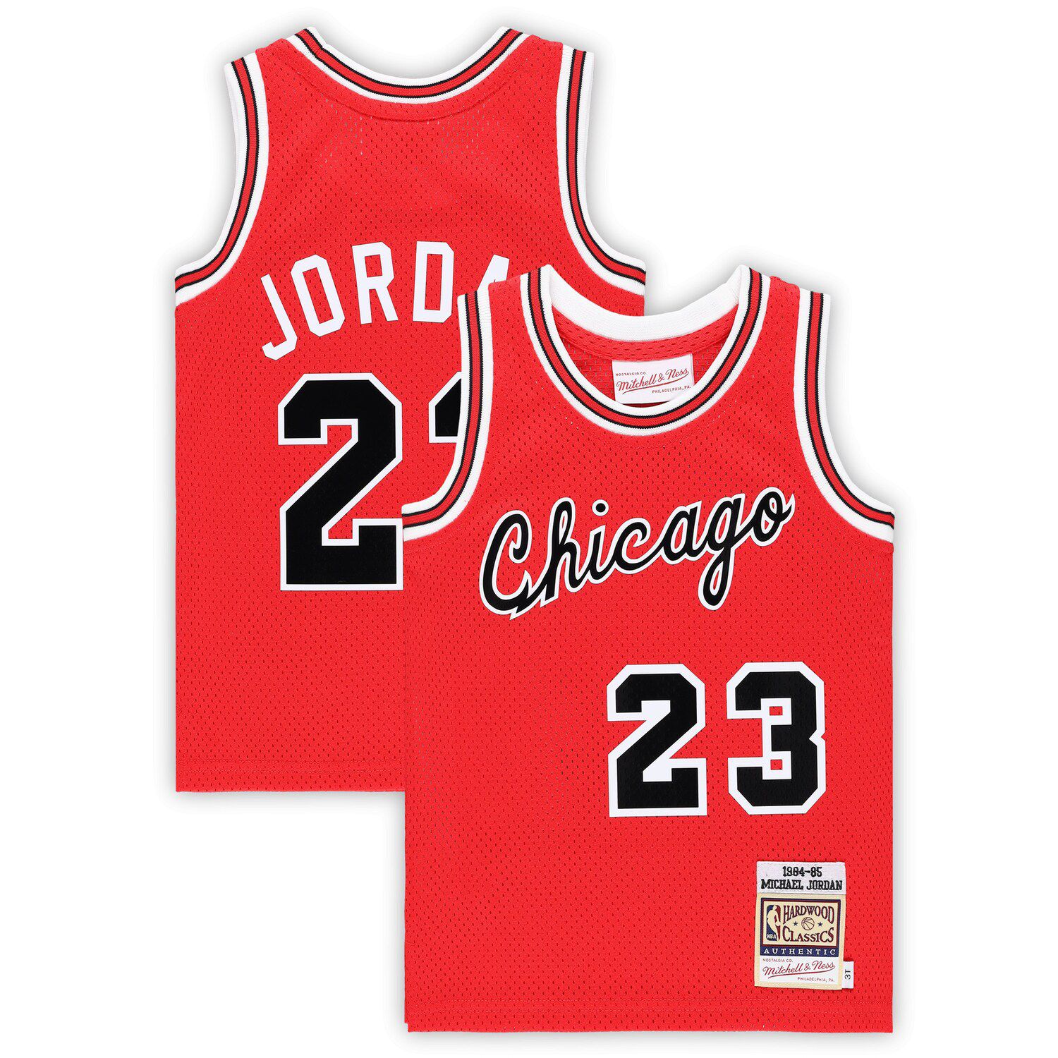 Toddler Mitchell & Ness Michael Jordan Red Chicago Bulls Hardwood ...