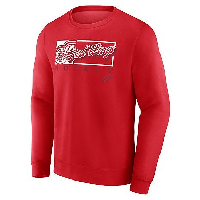 Men's Fanatics Red Detroit Red Wings Focus Fleece Pullover Sweatshirt