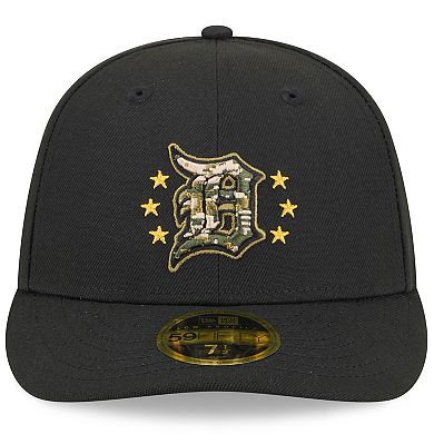 Men's New Era Black Detroit Tigers 2024 Armed Forces Day Low Profile 59FIFTY Fitted Hat