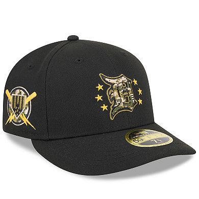 Men's New Era Black Detroit Tigers 2024 Armed Forces Day Low Profile 59FIFTY Fitted Hat