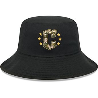 Men's New Era Black Cleveland Guardians 2024 Armed Forces Day Bucket Hat