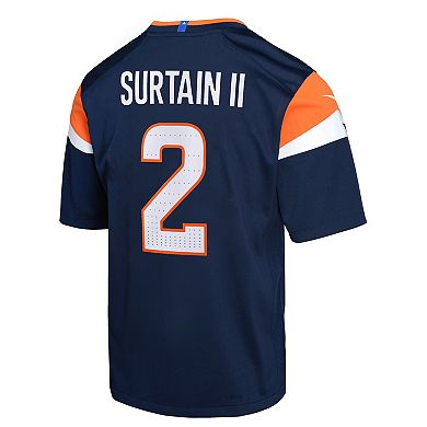 Youth Nike Patrick Surtain II Navy Denver Broncos Alternate Game Jersey