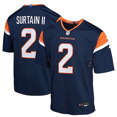 Youth Nike Patrick Surtain II Navy Denver Broncos Alternate Game Jersey