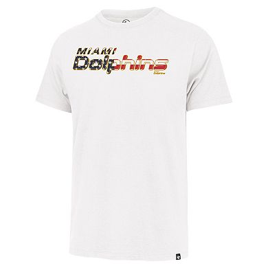 Men's '47 White Miami Dolphins Flag Script Franklin T-Shirt