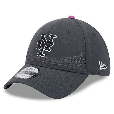 Men's New Era Graphite New York Mets 2024 City Connect 39THIRTY Flex Hat