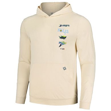 Men's Levelwear Cream Tampa Bay Rays Base Line Pullover Hoodie