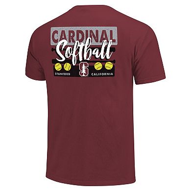 Unisex Cardinal Stanford Cardinal Gritty Softball Bats Comfort Colors T-Shirt