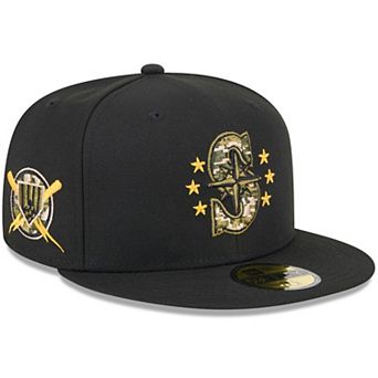Men's New Era Black Seattle Mariners 2024 Armed Forces Day On-Field 59FIFTY Fitted Hat