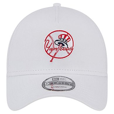 Men's New Era White New York Yankees TC A-Frame 9FORTY Adjustable Hat