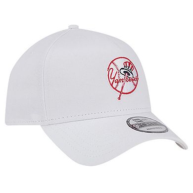 Men's New Era White New York Yankees TC A-Frame 9FORTY Adjustable Hat
