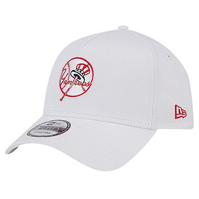 Men's New Era White New York Yankees TC A-Frame 9FORTY Adjustable Hat