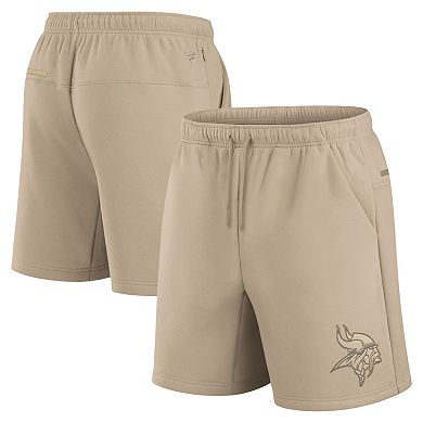 Unisex Fanatics Khaki Minnesota Vikings Elements Super Soft Fleece Shorts