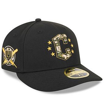 Men's New Era Black Cleveland Guardians 2024 Armed Forces Day Low Profile 59FIFTY Fitted Hat