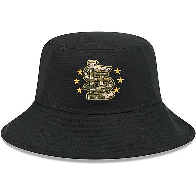 Men's New Era Black St. Louis Cardinals 2024 Armed Forces Day Bucket Hat