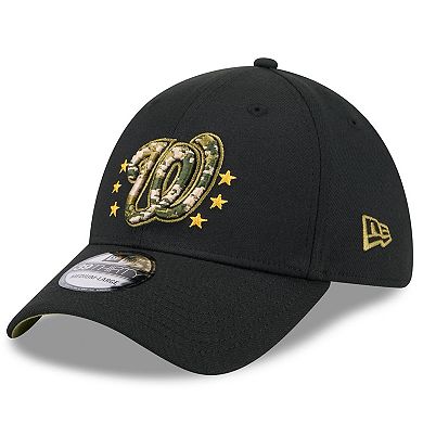 Men's New Era Black Washington Nationals 2024 Armed Forces Day 39THIRTY Flex Hat