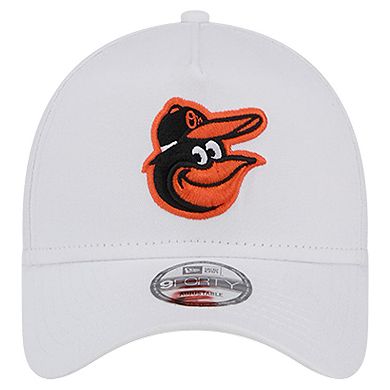 Men's New Era White Baltimore Orioles TC A-Frame 9FORTY Adjustable Hat