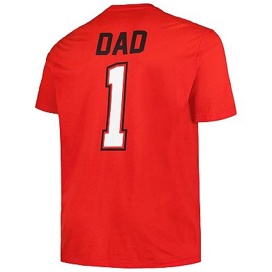 Men's Profile Red Cincinnati Reds Big & Tall #1 Dad T-Shirt