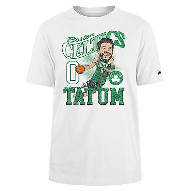 Men's New Era Jayson Tatum White Boston Celtics Caricature Player T-Shirt