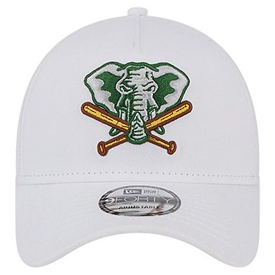 Men's New Era White Oakland Athletics TC A-Frame 9FORTY Adjustable Hat