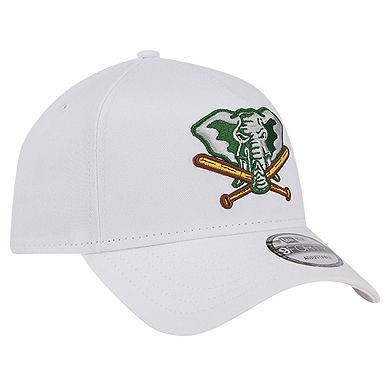 Men's New Era White Oakland Athletics TC A-Frame 9FORTY Adjustable Hat