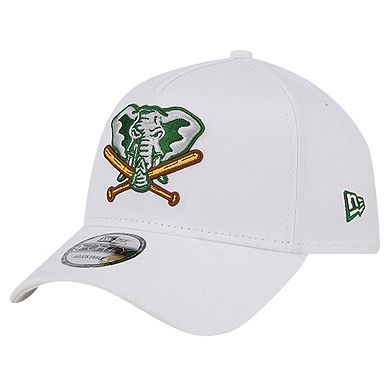 Men's New Era White Oakland Athletics TC A-Frame 9FORTY Adjustable Hat