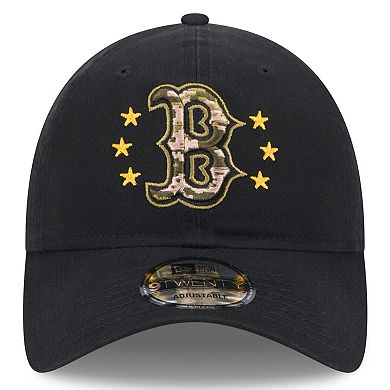 Men's New Era Black Boston Red Sox 2024 Armed Forces Day 9TWENTY Adjustable Hat