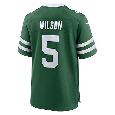 Men's Nike Garrett Wilson Legacy Green New York Jets Game Jersey