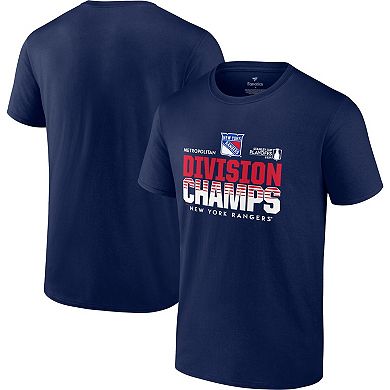 Men's Fanatics Branded  Heather Navy New York Rangers 2024 Metropolitan Division Champions T-Shirt