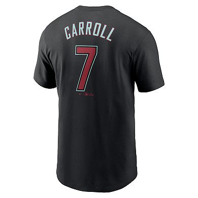 Men's Nike Corbin Carroll Black Arizona Diamondbacks 2024 Fuse Name & Number T-Shirt