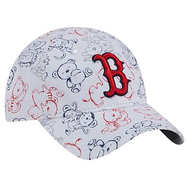 Toddler New Era White Boston Red Sox Animal 9FORTY Flex Hat