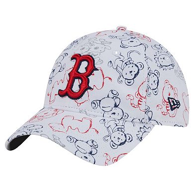 Toddler New Era White Boston Red Sox Animal 9FORTY Flex Hat