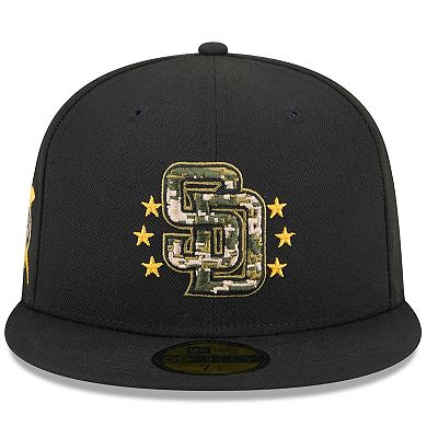 Men's New Era Black San Diego Padres 2024 Armed Forces Day On-Field 59FIFTY Fitted Hat