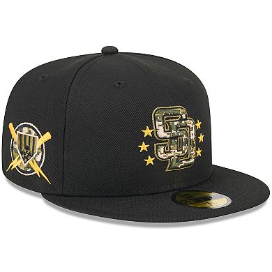 Men's New Era Black San Diego Padres 2024 Armed Forces Day On-Field 59FIFTY Fitted Hat