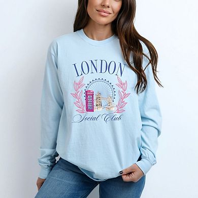 London Social Club Garment Dyed Long Sleeve Tees