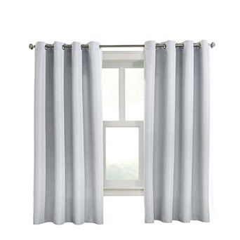 Light Filtering Richly Woven Textured Pattern Daytime Privacy Grommet Curtain Panel