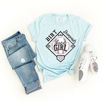 Dirt And Diamonds Kinda Girl Short Sleeve Graphic Tee