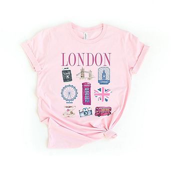 London Travel Chart Short Sleeve Graphic Tee