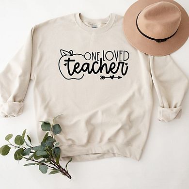 One Loved Teacher Apple Sweatshirt