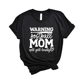 Simply Sage Market Warning Softball Mom Short Sleeve Tee