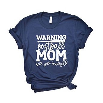 Simply Sage Market Warning Softball Mom Short Sleeve Tee