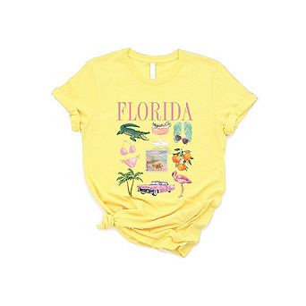 Florida Vacation Collage Short Sleeve Graphic Tee
