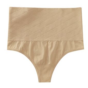Women's Tummy Control Thong Panties Shapewear Slimmer High Waist Non-marking Briefs
