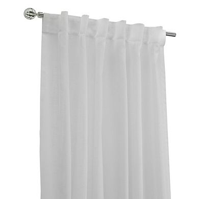 Dual Header Slub Sheer Fabric Curtain Panel For Brighten Any Living Space