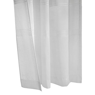Dual Header Slub Sheer Fabric Curtain Panel For Brighten Any Living Space