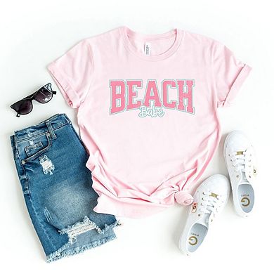 Beach Babe Distressed Short Sleeve Graphic Tee