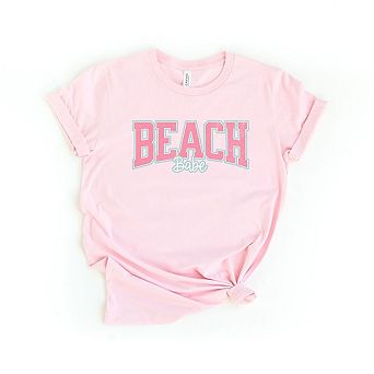 Beach Babe Distressed Short Sleeve Graphic Tee