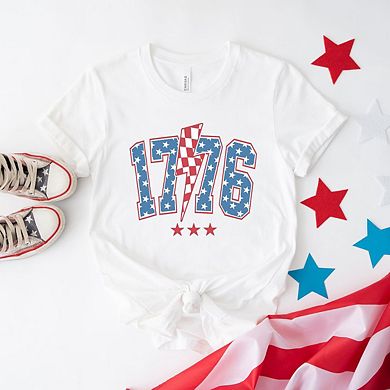 1776 in Metallic Puff with Stars Tee