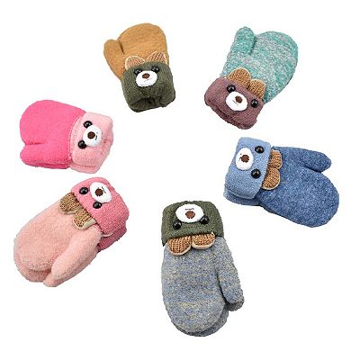 Soft Knit Mittens For Babies And Toddlers - An Adorable Bear Cub Design
